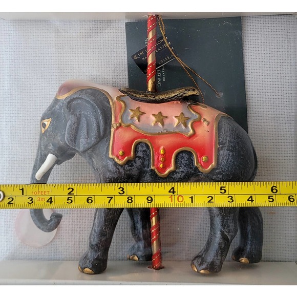 Christmas Ornament Carousel Elephant Ornament Vintage New Smithsonian Museum I - Picture 2 of 9